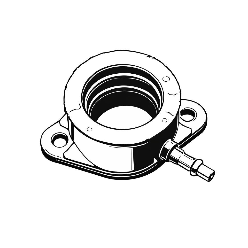 Pipe d'Admission en Caoutchouc de Carburateur - Gauche